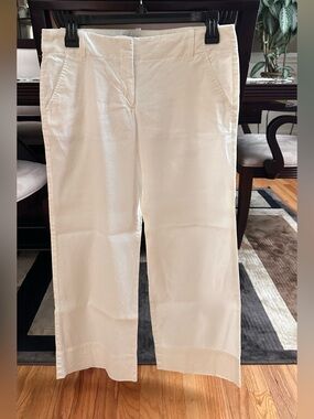 Cropped White linen Pants